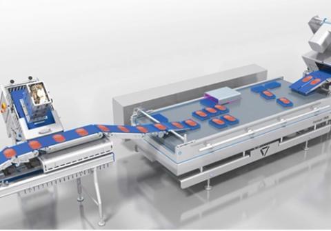 Extremely compact and hygienic handling system 